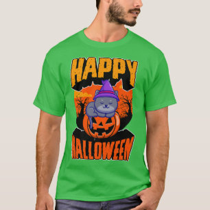T-shirt Joyeux Halloween Party Cute Napping Kawaii Witch C