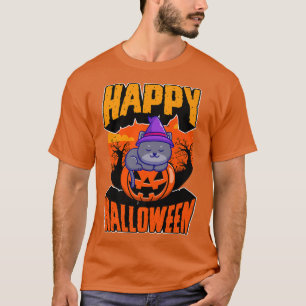 T-shirt Joyeux Halloween Party Cute Napping Kawaii Witch C