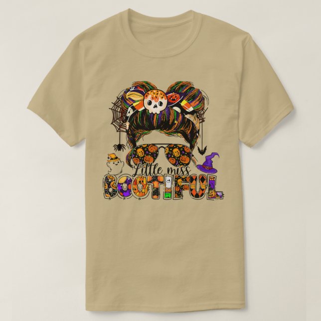 T-shirt Joyeux Halloween Petite Miss Filles Bootiful Hallo (Design devant)