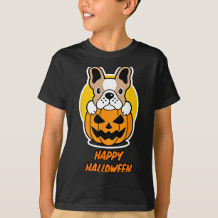 T-shirt Joyeux Halloween pour l'amant de chien - Citrouill