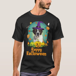 T-shirt Joyeux Halloween Saint Bernard Chien Citrouille so