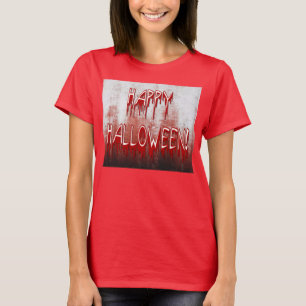 T-shirt Joyeux Halloween sang filmé femmes adolescentes