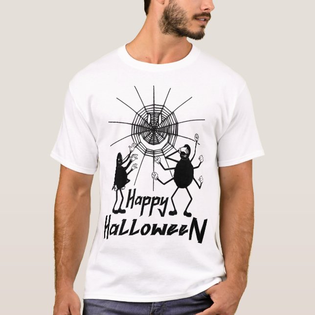 T-shirt Joyeux Halloween, Spiders Halloween (Devant)