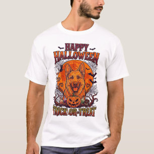 T-shirt Joyeux Halloween Trick Or Treat Berger Allemand Ci