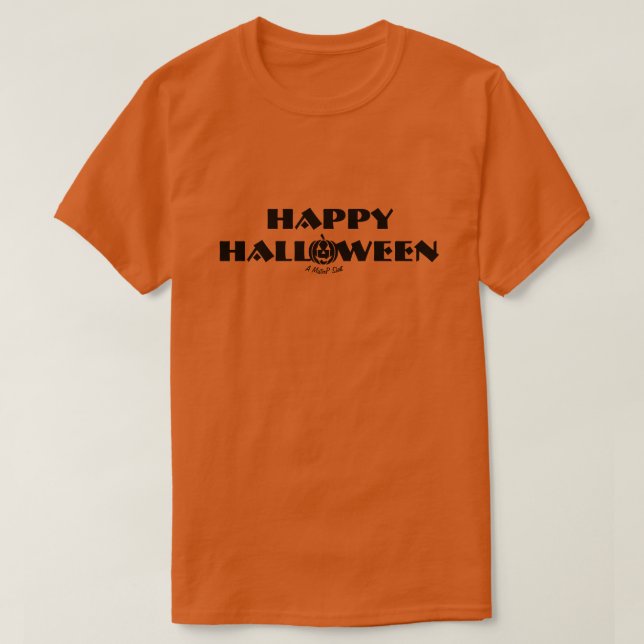 T-shirt Joyeux Halloween - Une chemise MisterP (Design devant)