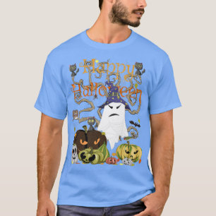 T-shirt Joyeux Halloween Witch Ghost JackOLantern Citrouil