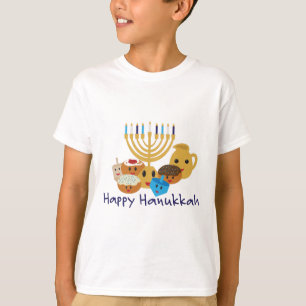 T-shirt Joyeux Hanoukka et mignon personnages Hanoukka