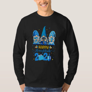 T-shirt Joyeux Hanoukka Gnomes Menorah Hanoukka Juif Holi