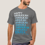 T-shirt Joyeux Hanoukka Jewish Holiday Chanukah Menorah Dr<br><div class="desc">Joyeux Hanoukka Juif Fête Chanukah Menorah Dreidel.</div>