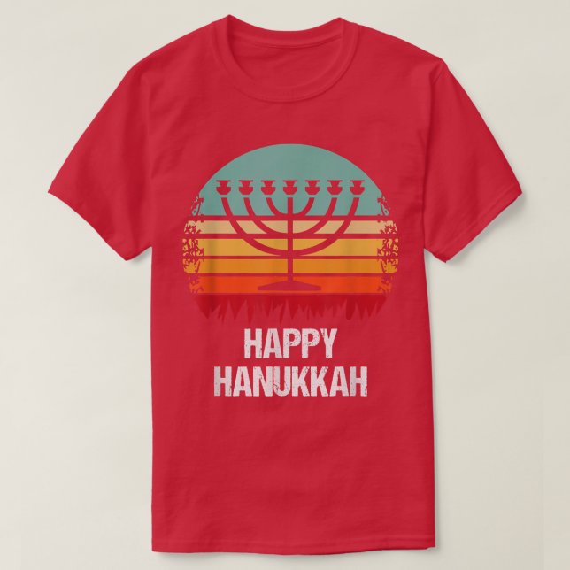 T-shirt Joyeux Hanoukka juif Hanoukka (Design devant)