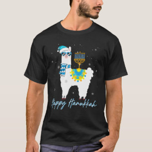 T-shirt Joyeux Hanoukka Llama Cute Alpaca Chanukah Kids