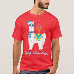 T-shirt Joyeux Hanoukka Llama Cute Alpaca Chanukah Kids
