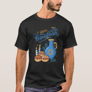 T-shirt Joyeux Hanoukka Menorah Festival juif Chanukah