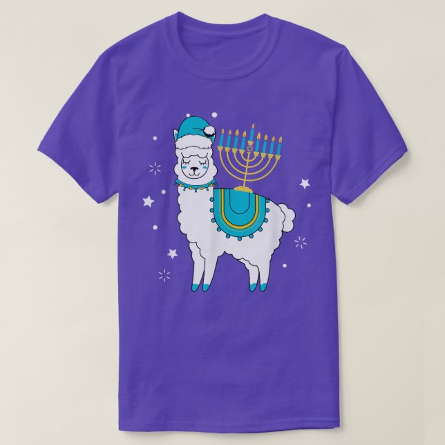 T-shirt Joyeux Hanoukka Menorah Lumière Juif Chanoukah (Design devant)