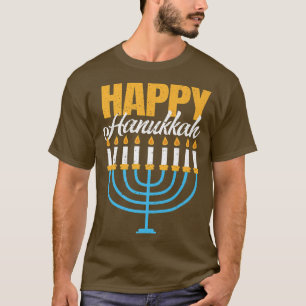 T-shirt Joyeux Hanoukka Vintage Menorah Juif Prem