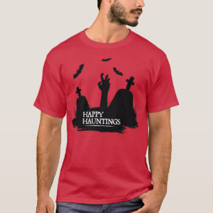 T-shirt Joyeux Hauntings Halloween Costume Graveyard Avec