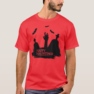 T-shirt Joyeux Hauntings Halloween Costume Graveyard Avec 