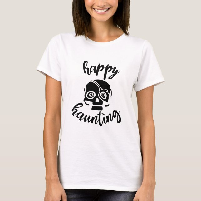 T-shirt Joyeux Hauny Scull Pour Halloween (Devant)