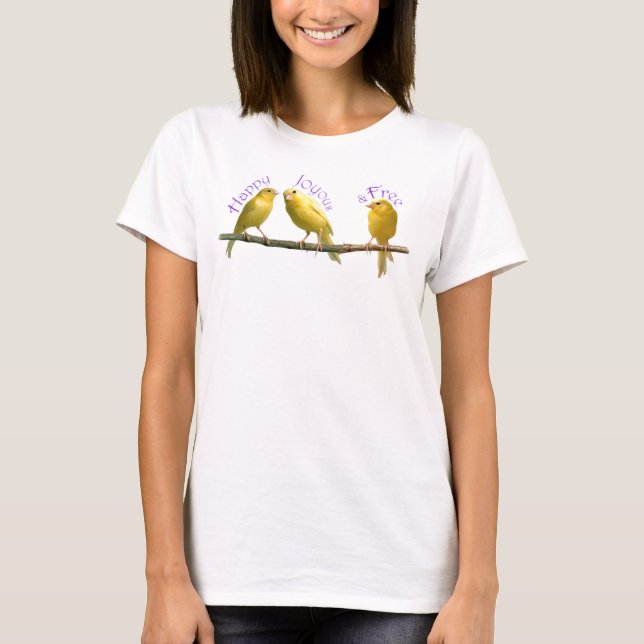 T-shirt Joyeux heureux et libèrent - le blanc (Devant)