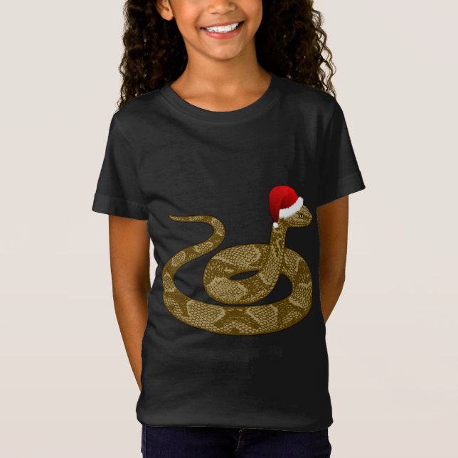 T-Shirt Joyeux Hissmas Noël Santa Hat Cuperhead Snake (Devant)