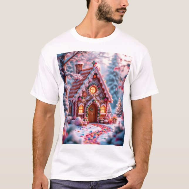 T-shirt Joyeux hiver avec Noël  (Devant)