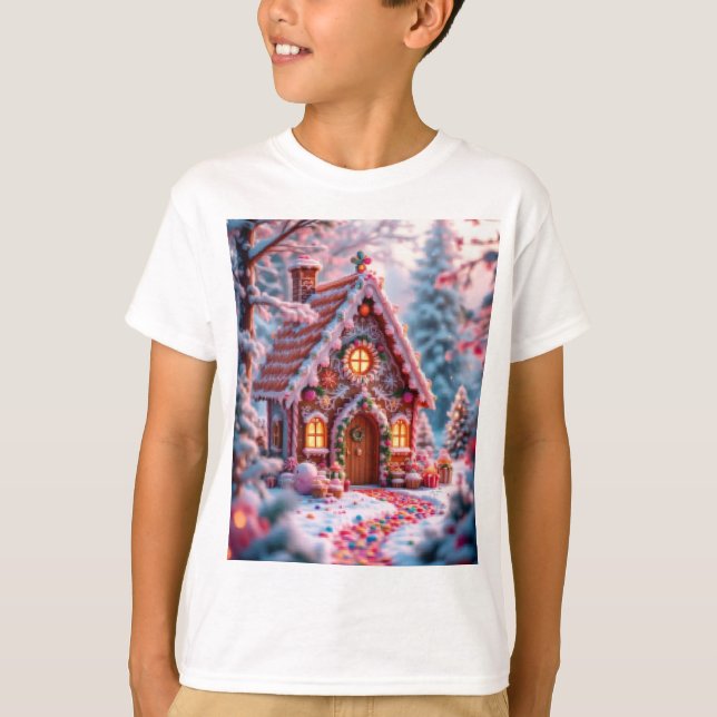 T-shirt Joyeux hiver avec Noël (Devant)
