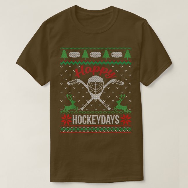 T-shirt Joyeux Hockeydays Mauvais Noël Drôle Jours de Hock (Design devant)