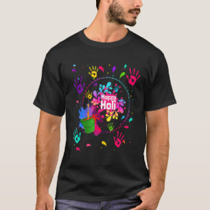 T-shirt Joyeux Holi Femmes Hommes Enfants Couleur Inde 202