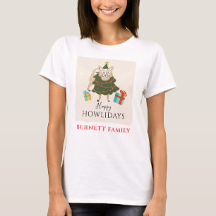 T-shirt Joyeux Howlidays Joyeux Noël Matching Famille