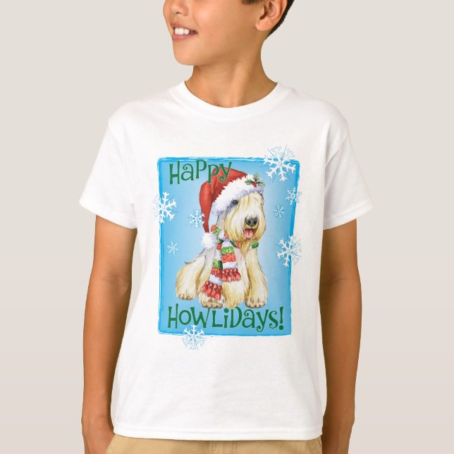 T-shirt Joyeux Howlidays Sealyham Terrier (Devant)