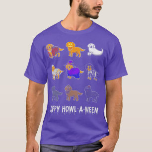 T-shirt Joyeux Howloween Golden Retriever Chien Halloween