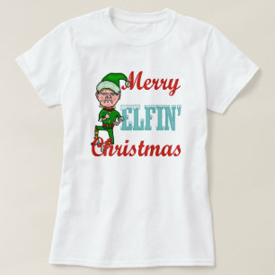 T-shirt Joyeux humour féerique drôle d'Elf de vacances d