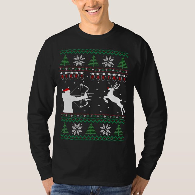 T-shirt Joyeux Huntmas Cerf chasse de noël vilain pull (Devant)