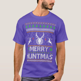 T-shirt Joyeux Huntmas Chasse aux Cerfs Vilains Chandail d