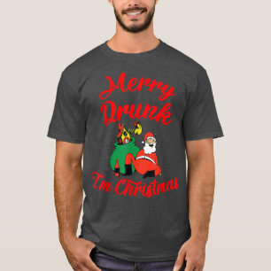 T-shirt Joyeux ivrogne Je suis Noël Famille Rassembler Boi