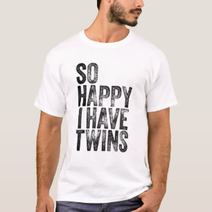 T-shirt Joyeux J'ai des jumeaux Fête des mères du Père