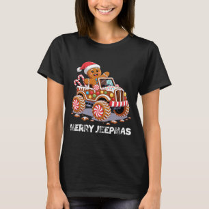 T-shirt Joyeux Jeepmas Guirlande de Noël Renne Lumineux Lo