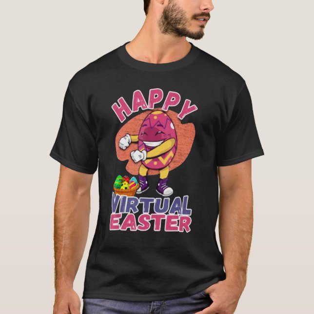 T-shirt Joyeux Jeu virtuel de Pâques Floss OEufs de Pâques (Devant)