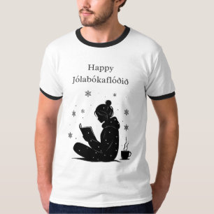 T-shirt Joyeux Jolabokaflod – Déluge de livres islandais