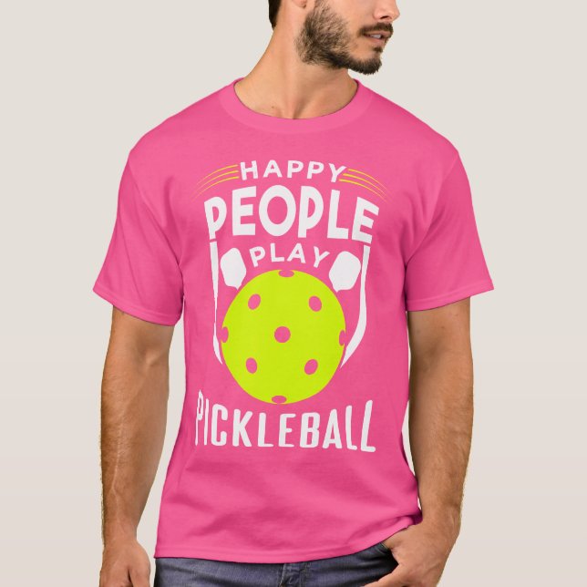 T-shirt Joyeux Jouer au Pickleball (Devant)