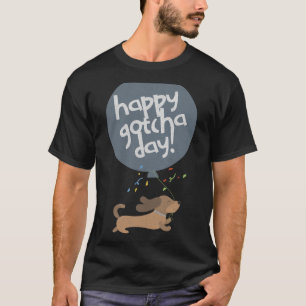 T-shirt Joyeux jour d'adoption Chien Nouveau chiot Jour d'