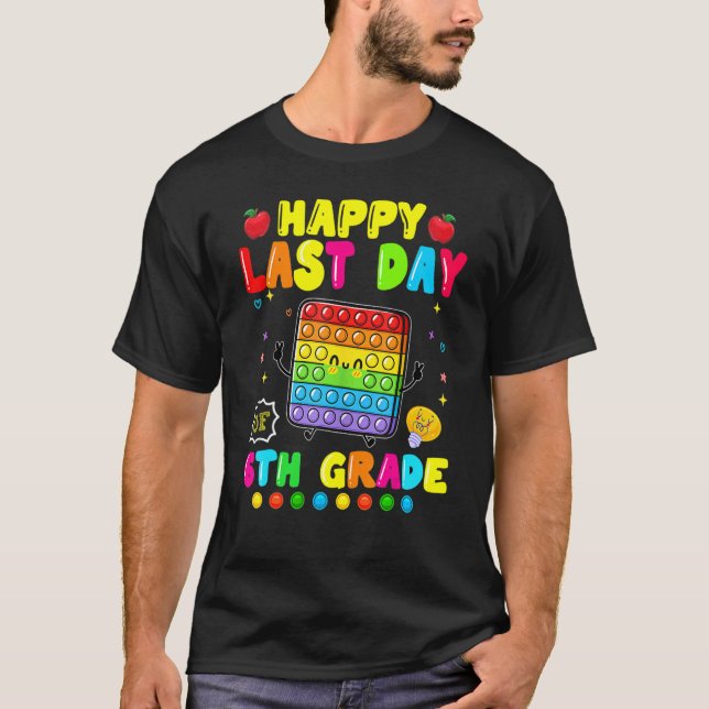 T-shirt Joyeux Jour de 6e année Pop It Fidget Toy 1 (Devant)