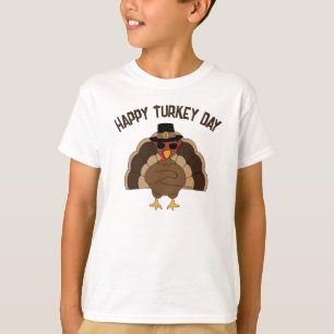 T-shirt Joyeux jour de dinde Thanksgiving texte personnali