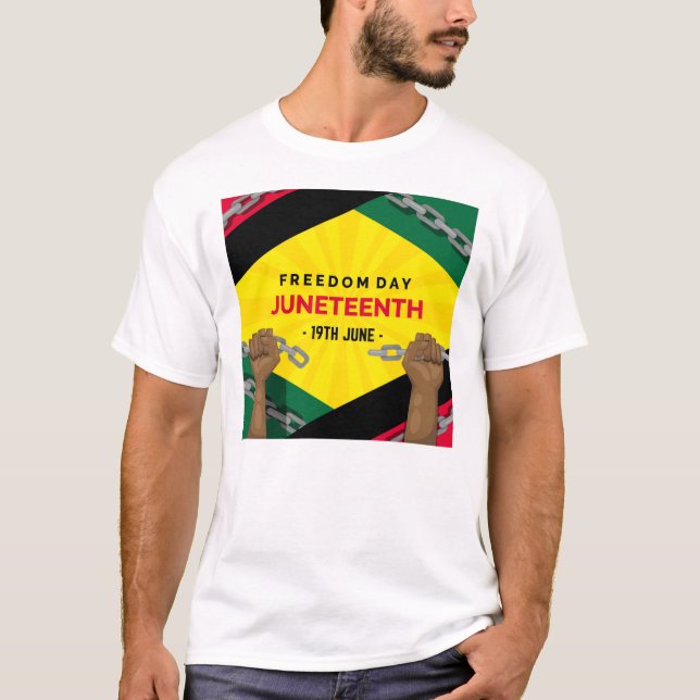 T-shirt joyeux jour de la liberté du 19e (Devant)