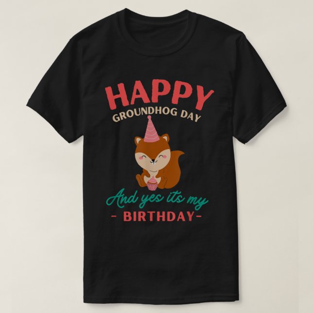 T-shirt Joyeux Jour de la marmotte Anniversaire Amoureux d (Design devant)