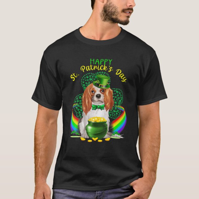 T-shirt Joyeux Jour de la Saint Patrick Cavalier King Lepr (Devant)