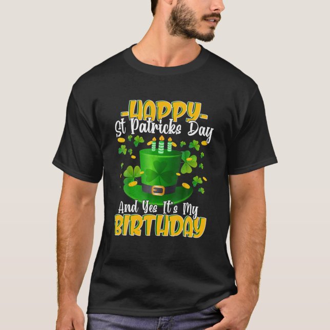 T-shirt Joyeux Jour de la Saint Patrick C'Est Mon Annivers (Devant)