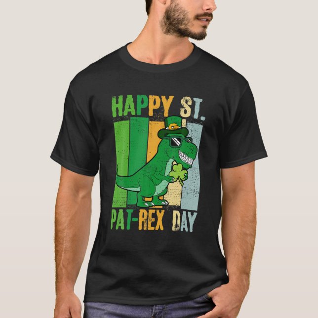 T-shirt Joyeux Jour de la Saint Patrick Dinosaure du jour  (Devant)