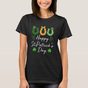 T-shirt Joyeux Jour de la Saint Patrick Et Cheval Classiqu