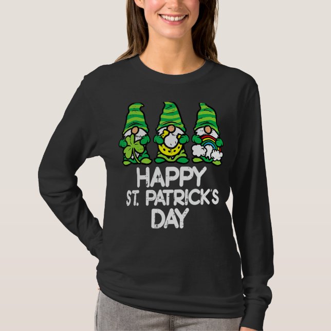 T-shirt Joyeux Jour de la Saint Patrick Gnomes Saint Paddy (Devant)